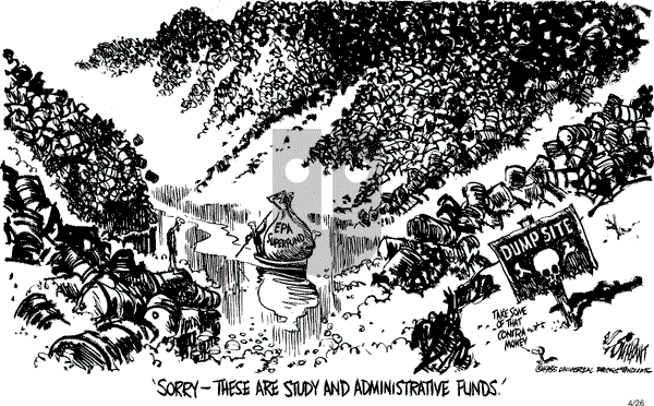 Pat Oliphant - Friday April 26, 1985 Comic Strip
