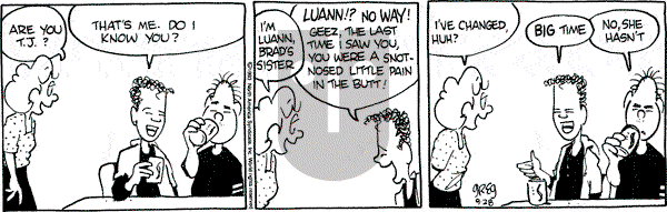 Luann on Tuesday September 28, 1993 Comic Strip