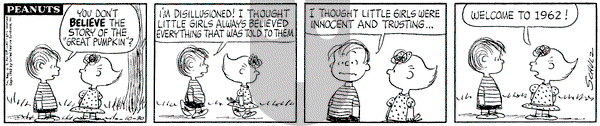 Peanuts on Tuesday October 30, 1962 Comic Strip