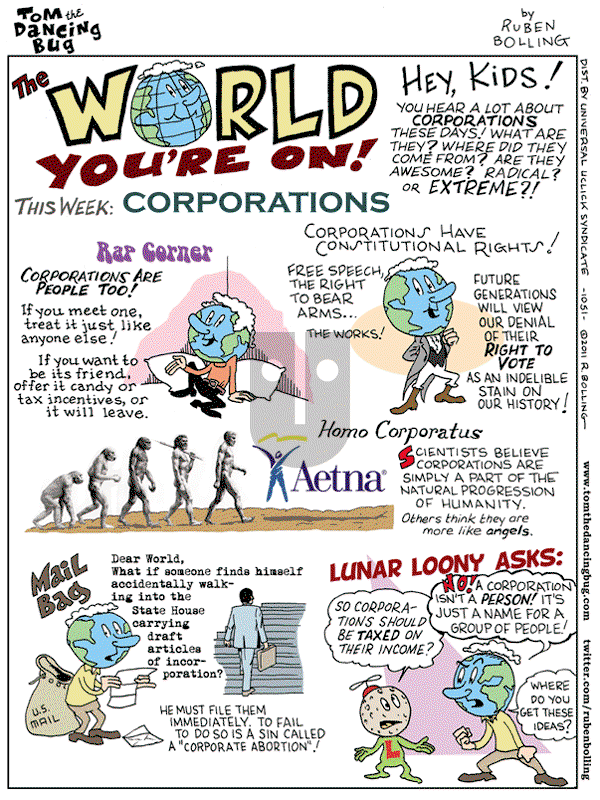 Tom the Dancing Bug on Friday August 19, 2011 Comic Strip