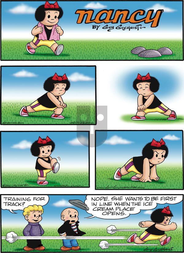 Nancy on Sunday September 25, 2016 Comic Strip