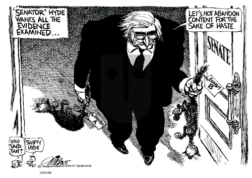 Pat Oliphant on Thursday December 31, 1998 Comic Strip