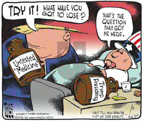 Tom Toles on Thursday April 9, 2020 Comic Strip