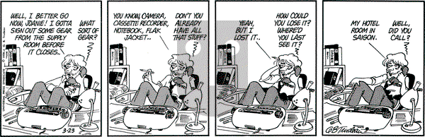 Doonesbury on Thursday March 23, 1978 Comic Strip