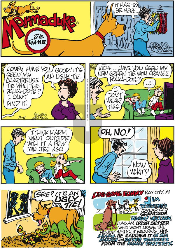 Marmaduke on Sunday November 11, 2012 Comic Strip