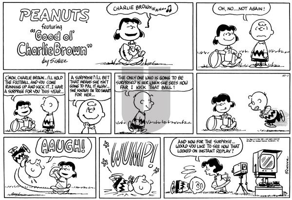 Peanuts on Sunday October 1, 1967 Comic Strip