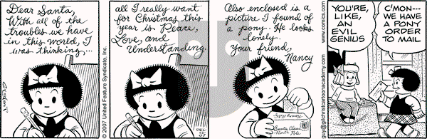 Nancy on Wednesday December 12, 2007 Comic Strip