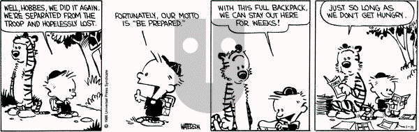 Calvin and Hobbes on Saturday January 11, 1986 Comic Strip