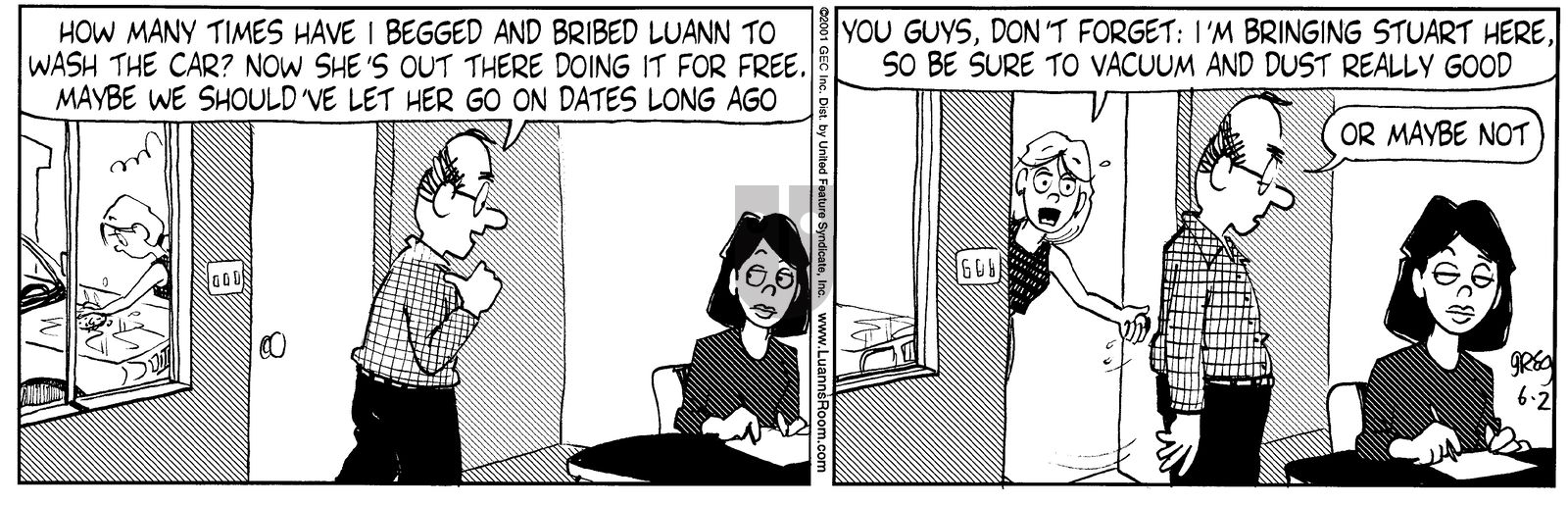 Luann - Saturday June 2, 2001 Comic Strip