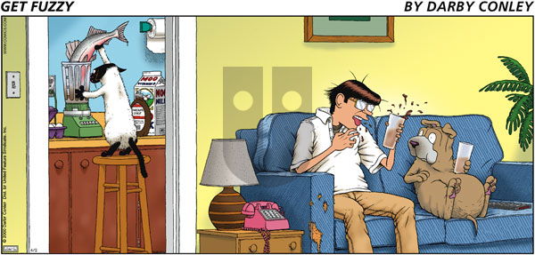 Get Fuzzy on Sunday April 2, 2000 Comic Strip