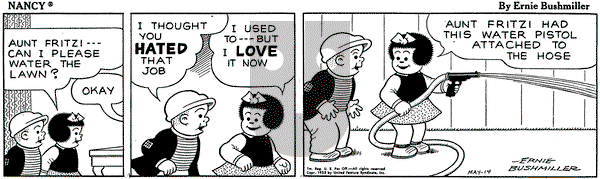 Nancy - Saturday May 14, 1955 Comic Strip