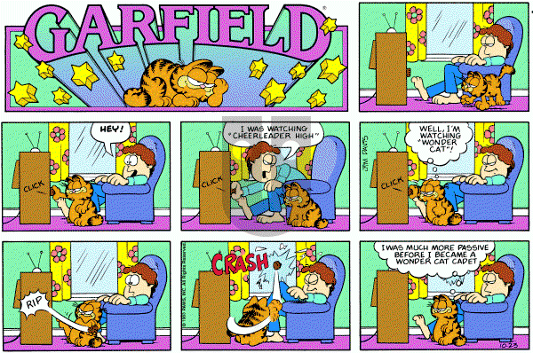 Garfield on Sunday October 23, 1983 Comic Strip