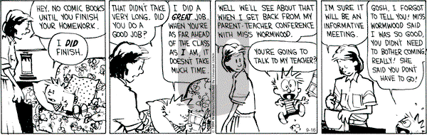 Calvin and Hobbes on Tuesday September 16, 2014 Comic Strip