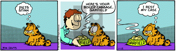 Garfield on Friday January 12, 1990 Comic Strip