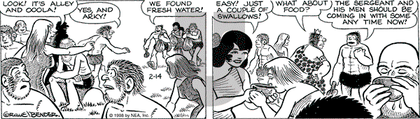 Alley Oop on Saturday February 14, 1998 Comic Strip
