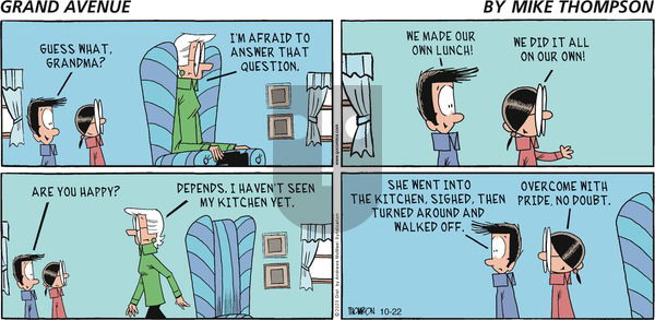 Grand Avenue on Sunday October 22, 2023 Comic Strip