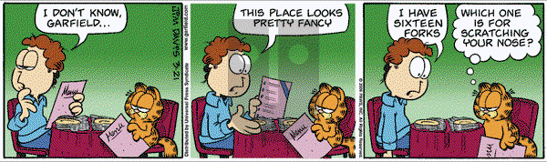 Garfield on Tuesday April 4, 2006 Comic Strip