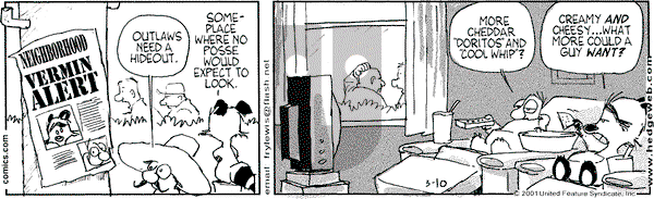 Over the Hedge on Saturday March 10, 2001 Comic Strip