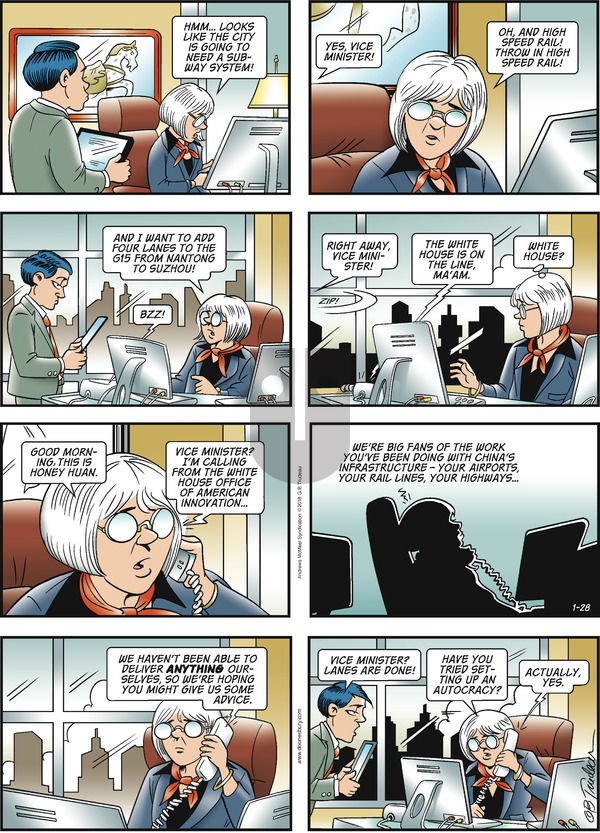Doonesbury on Sunday January 28, 2018 Comic Strip