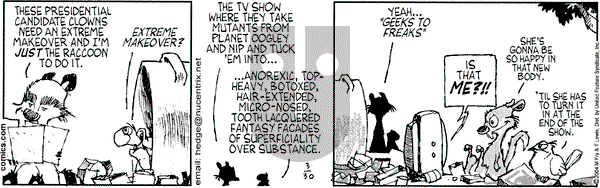 Over the Hedge on Saturday April 17, 2004 Comic Strip