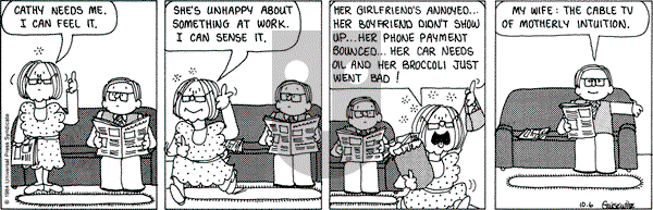 Cathy Classics on Saturday October 6, 1984 Comic Strip