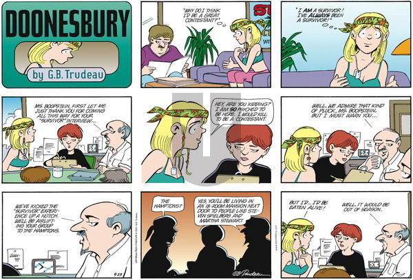 Doonesbury on Sunday September 23, 2001 Comic Strip