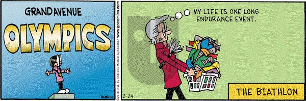 Grand Avenue on Saturday February 24, 2018 Comic Strip