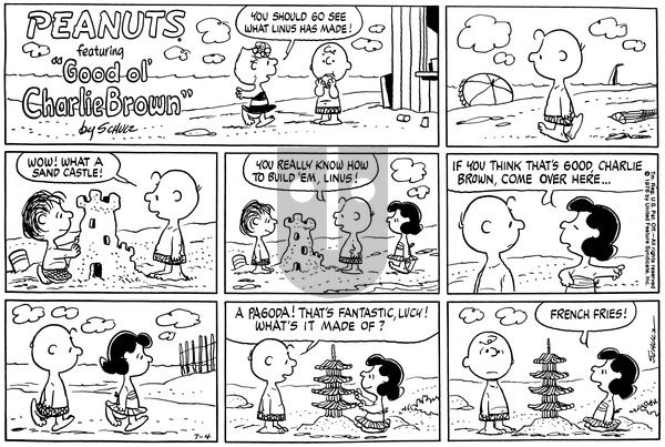 Peanuts on Sunday July 4, 1976 Comic Strip