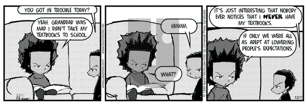 The Boondocks on Saturday December 7, 2002 Comic Strip