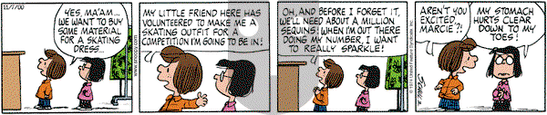 Peanuts on Tuesday November 7, 2000 Comic Strip