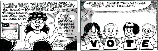 Nancy on Tuesday November 7, 2000 Comic Strip