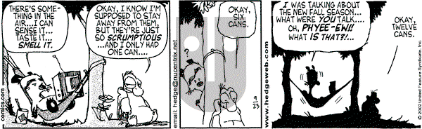 Over the Hedge on Monday September 23, 2002 Comic Strip