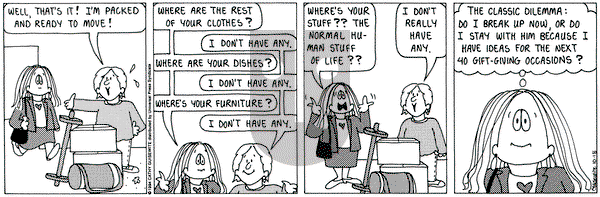 Cathy Classics on Tuesday October 18, 1994 Comic Strip