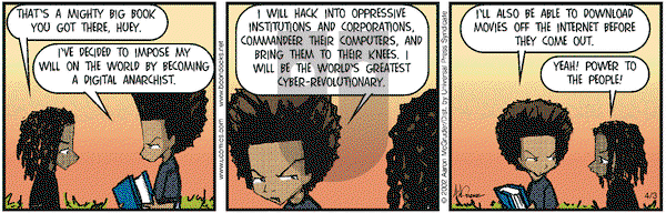 The Boondocks on Wednesday April 3, 2002 Comic Strip