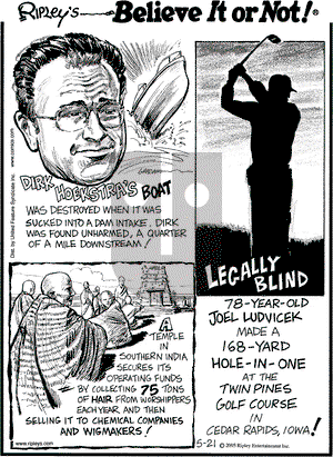 Ripley's Believe It or Not on Saturday May 21, 2005 Comic Strip