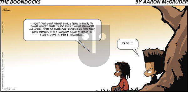 The Boondocks on Sunday July 18, 2004 Comic Strip