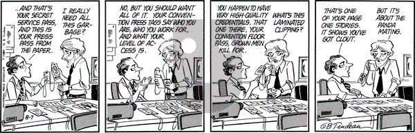 Doonesbury on Thursday August 7, 1980 Comic Strip