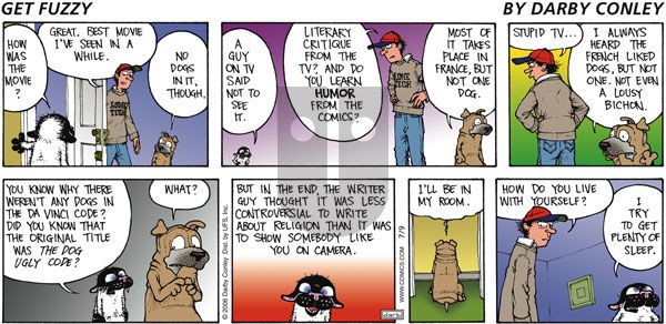 Get Fuzzy on Sunday July 9, 2006 Comic Strip