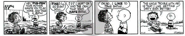 Peanuts on Saturday July 17, 1954 Comic Strip