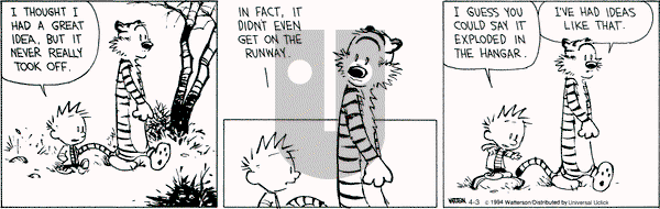 Calvin and Hobbes - Thursday April 3, 2014 Comic Strip