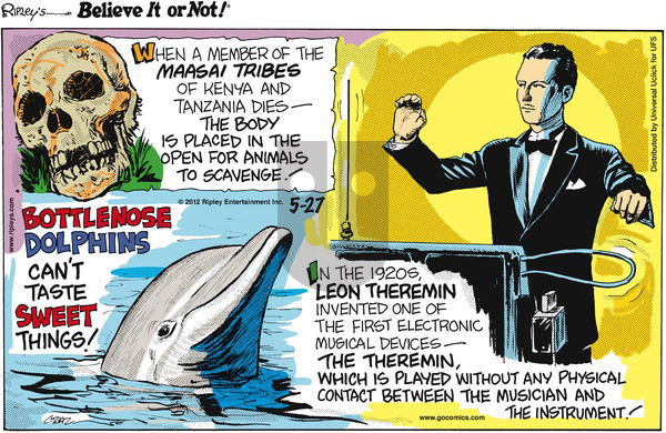 Ripley's Believe It or Not on Sunday May 27, 2012 Comic Strip