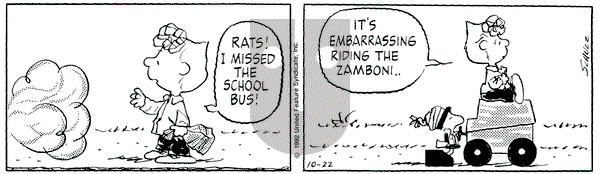 Peanuts on Thursday October 22, 1992 Comic Strip