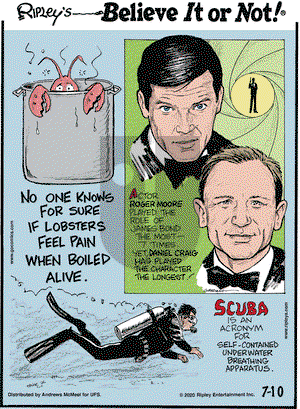 Ripley's Believe It or Not on Friday July 10, 2020 Comic Strip