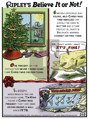 Ripley's Believe It or Not - Monday February 10, 2025 Comic Strip