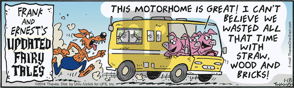 Frank and Ernest on Saturday January 18, 2014 Comic Strip