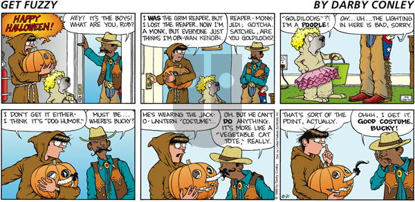 Get Fuzzy on Sunday October 31, 1999 Comic Strip