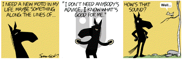 Dark Side of the Horse on Thursday April 21, 2011 Comic Strip