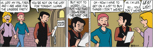 Luann on Friday November 17, 2017 Comic Strip