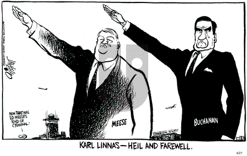 Pat Oliphant on Tuesday April 21, 1987 Comic Strip