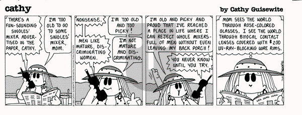 Cathy Classics on Saturday July 27, 1996 Comic Strip